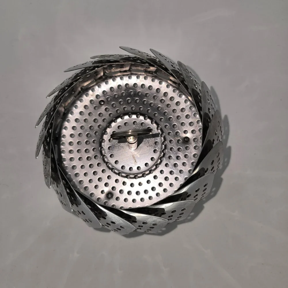 Vintage 1970s Hoan Health Steamer Stainless Steel Folding Basket Style 5130 Box